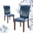 6" Thickened Modern Soft Linen Fabric Upholstered Dining Chair  with Solid Wood Legs, Nailhead Trim, Ergonomic High Back-158446764-191113175