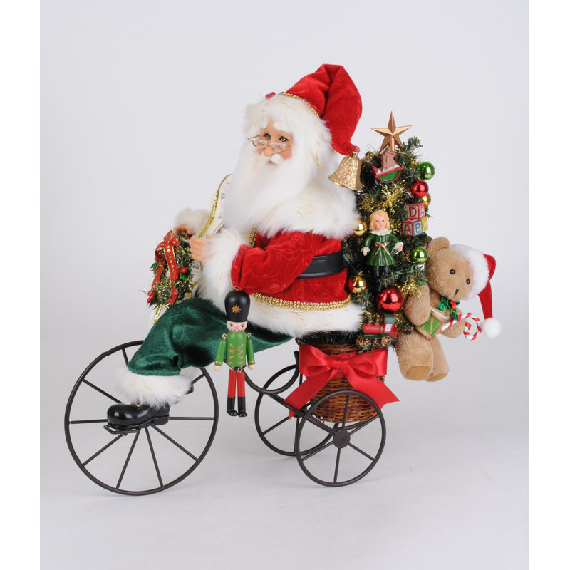 Lighted Biking Through Christmas Santa