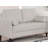 Contemporary Style Off-White 1Pc Loveseat Leatherette Upholstered Bench Style Seating Bolster Pillows
