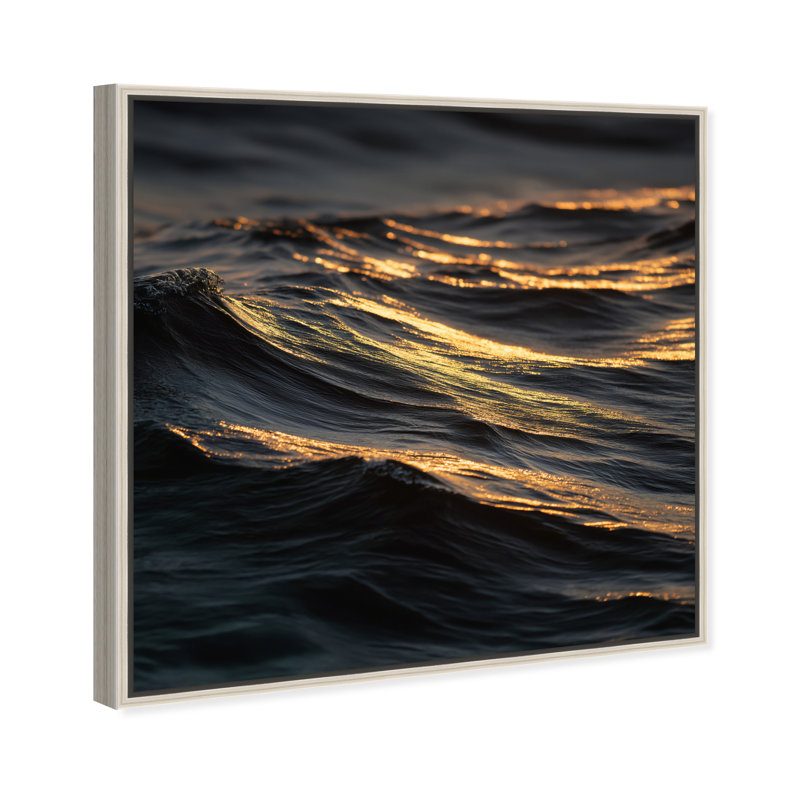 Sunset Sea II Print by Oliver Gal, 31" H x 31" W, Silver Floater Frame