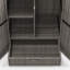 Armoire de rangement d'extérieur en osier avec tablettes Outsunny