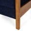 Fauteuil inclinable manuel en tissu et bois