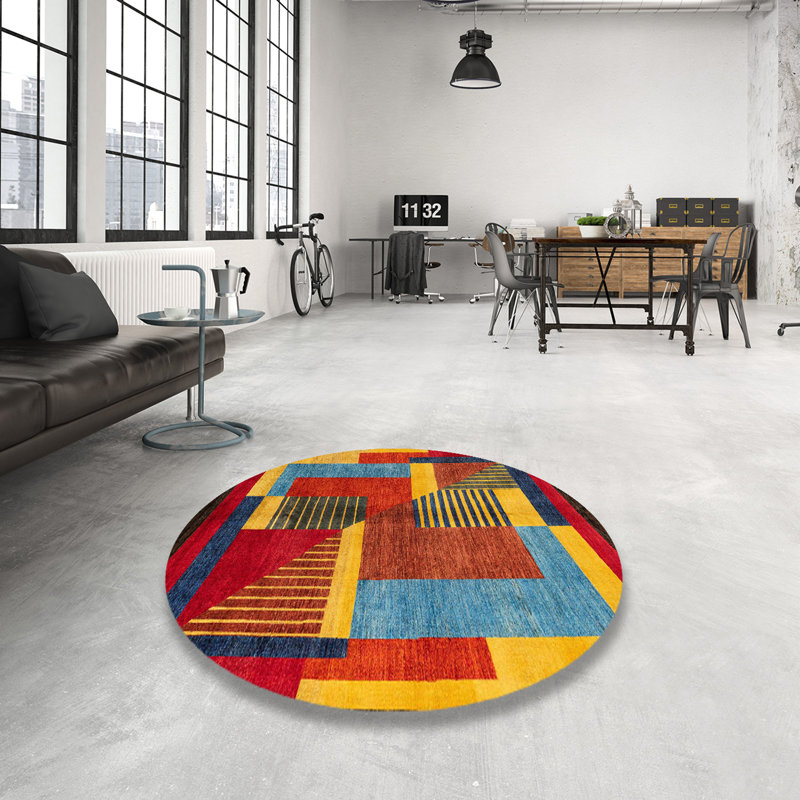 Elke Abstract Indoor Rug, Round 3'