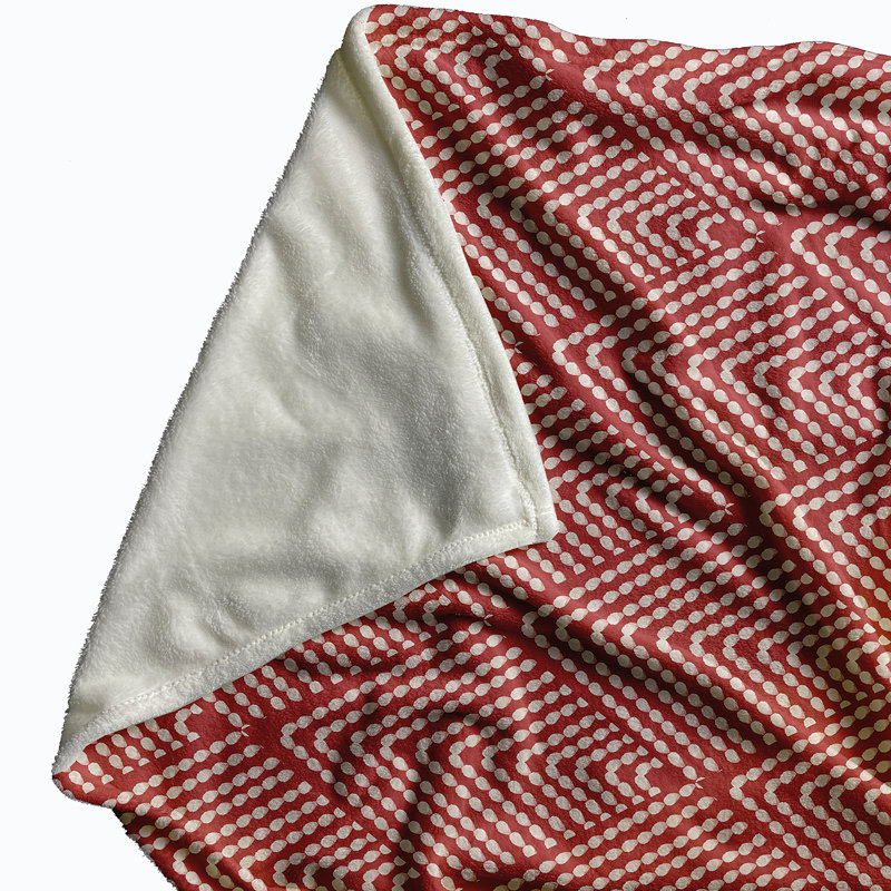 Fleece Throw Blanket, 50" W x 60" L, Ligonberry Red