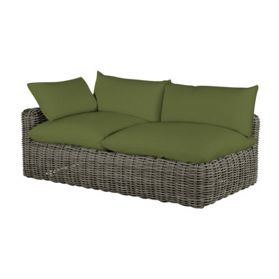 Causeuse Montecito tissée avec accoudoir à droite, gris S.