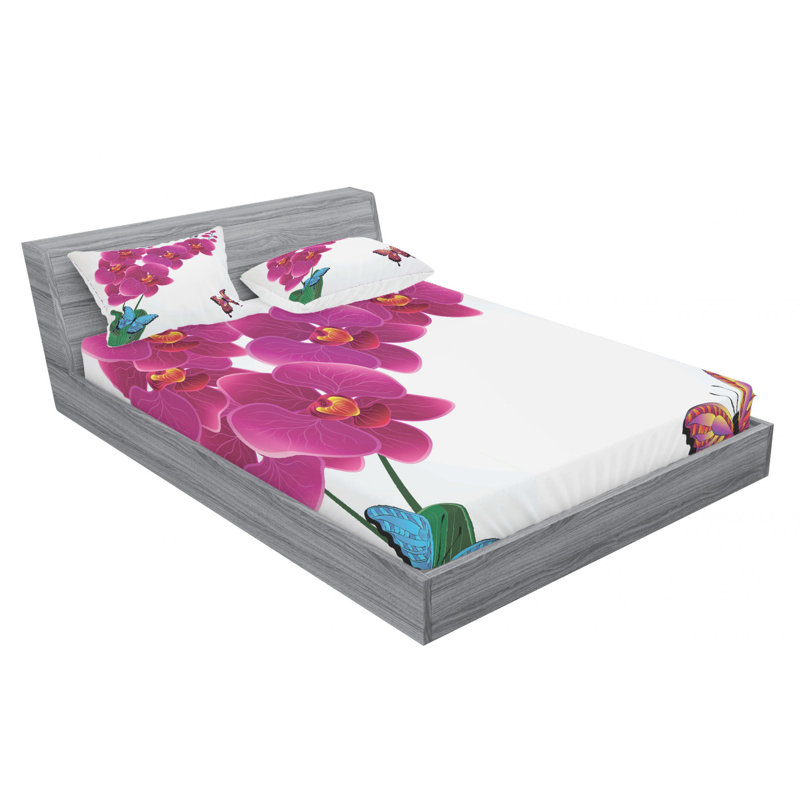 Microfiber Sheet Set, Queen Sheet Set with Fitted Sheet