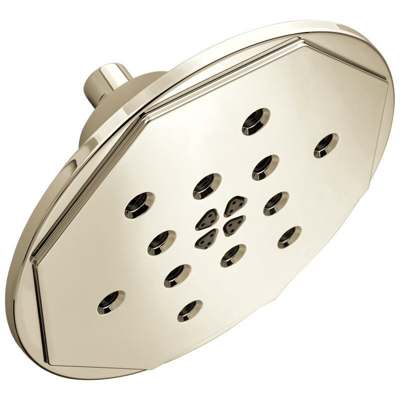 Rook® 4-Function Raincan Showerhead with H2OKinetic® Technology, Polished Nickel