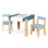 Ensemble de table et 2 chaises Gapkids avec porte-rouleau de papier par Delta Children - Certifié Greenguard Gold, bleu indigo