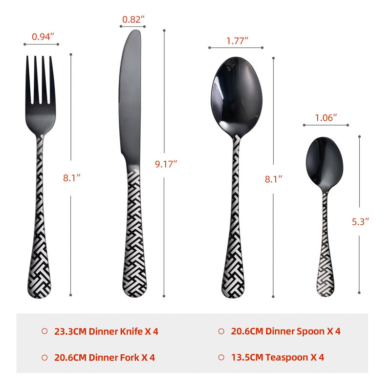 Metro Lane Binu 16 Piece Cutlery Set , Service for 4