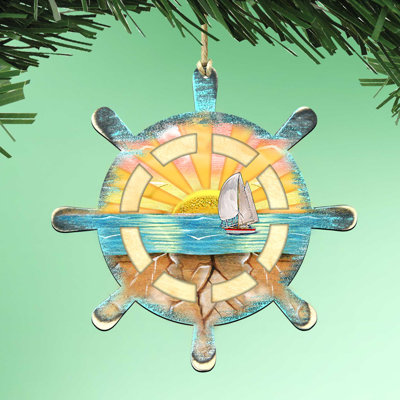 Tidaholm 5.5'' Wood Holiday Shaped Ornament
