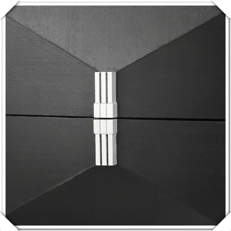 Table de chevet moderne à 2 tiroirs Mid-Century, Noir