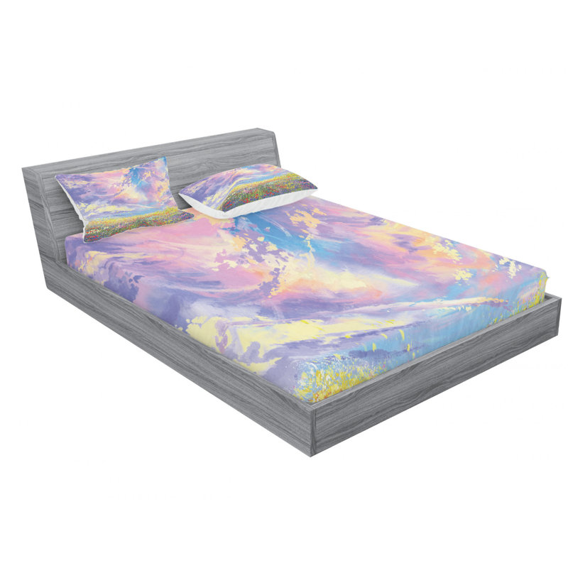 Microfiber Sheet Set, Queen Sheet Set with Fitted Sheet