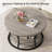 Round Coffee Table With Storage, 2-Tier Cocktail Table-964420841