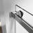 72 In. W X 76 In. H Freestanding Double Sliding Frameless Shower Enclosure In Brushed Nickel Finish-122790650
