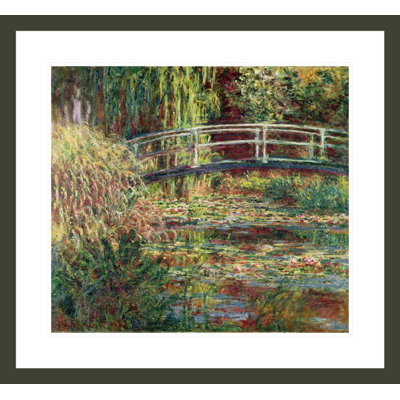 Waterlily Pond: Pink Harmony by Claude Monet -Framed Giclee Print