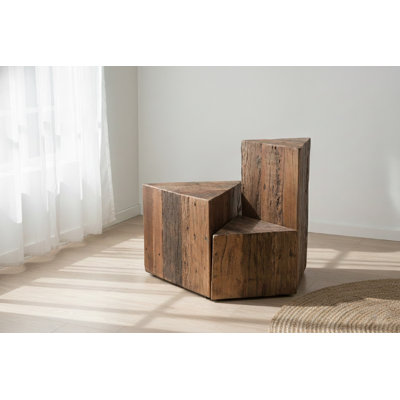 Triangle Side Table Natural Wood