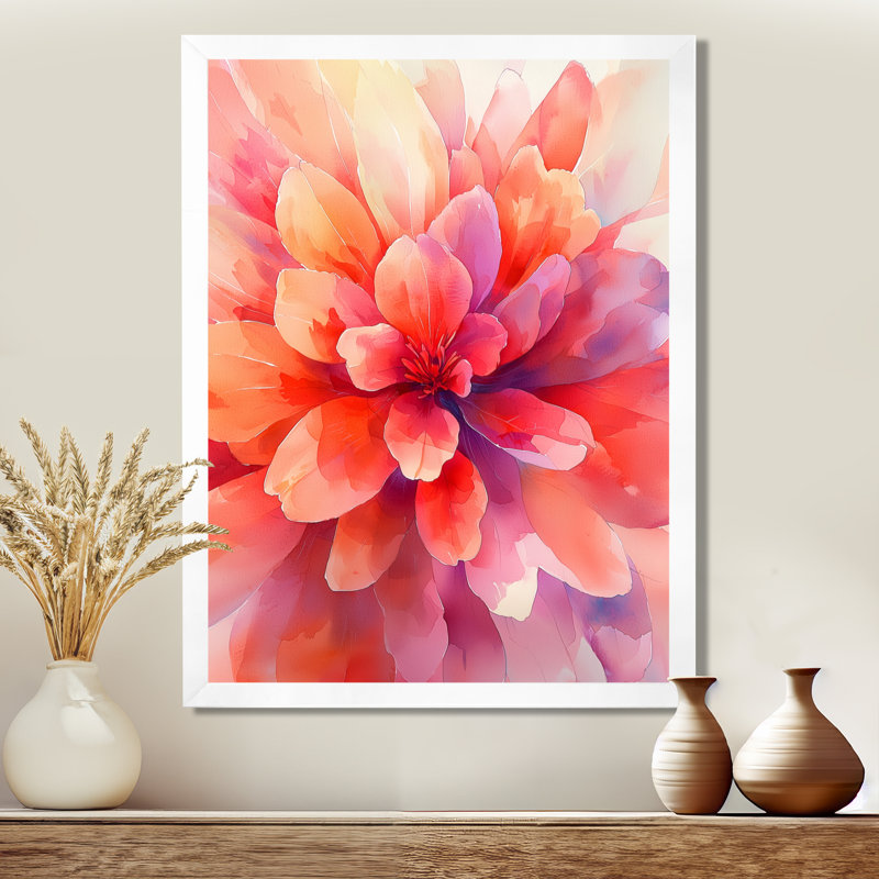Chandler - Floral Wall Art Prints, Reproduction encadrée d'une seule photo, H 44 po x l 34 po, Blanc
