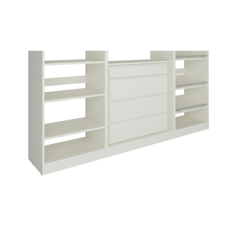 Closet System Reach-In Sets 24/36/24 Inches, White, 84"H x 84"W x 16"D