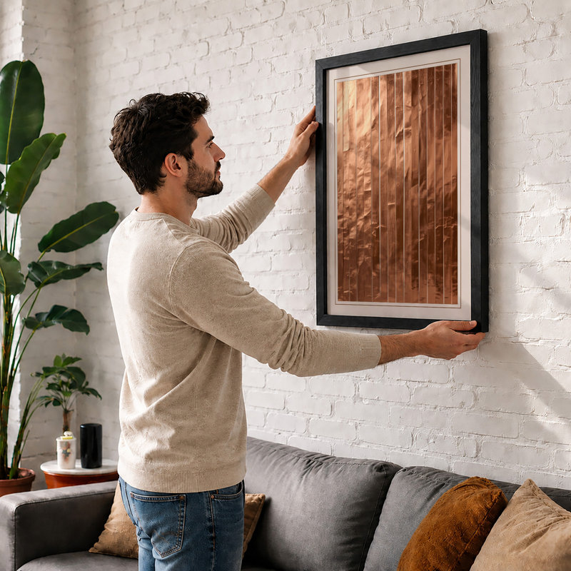 Vertical Rhythm Industrial - Framed Print, Oak, A4 - 29.7 x 21.0 cm