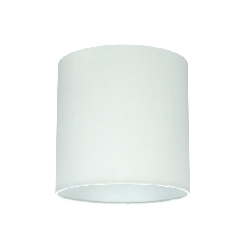Abat-jour tambour en tissu de coton de 8 po (Uno) de couleur blanc cassé
