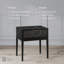 Carrera Fluted Wooden Nightstand with 1 Drawer-540707355