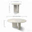 Ensemble de 2 tables gigognes blanches en marbre semi-poli blanc
