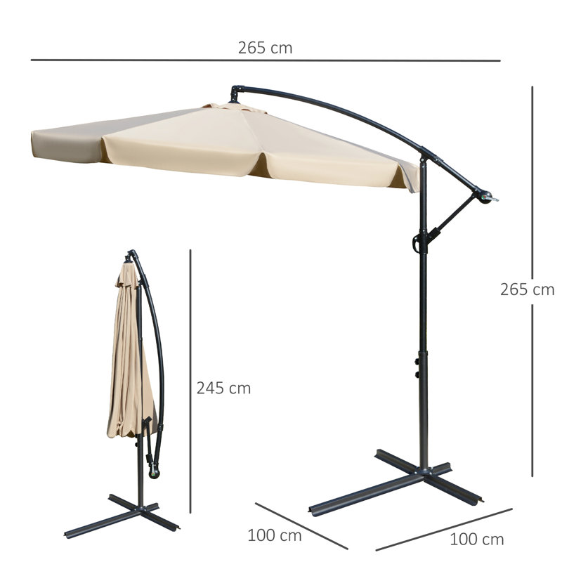 Brynia 265cm Cantilever Parasol