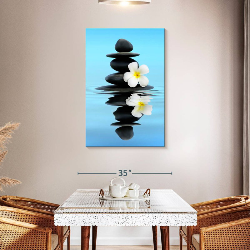 Kerrick Zen Stone Plumeria, 45" H x 30" W