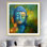 «Blissful Buddha» - chambre à coucher jaune, reproduction encadrée