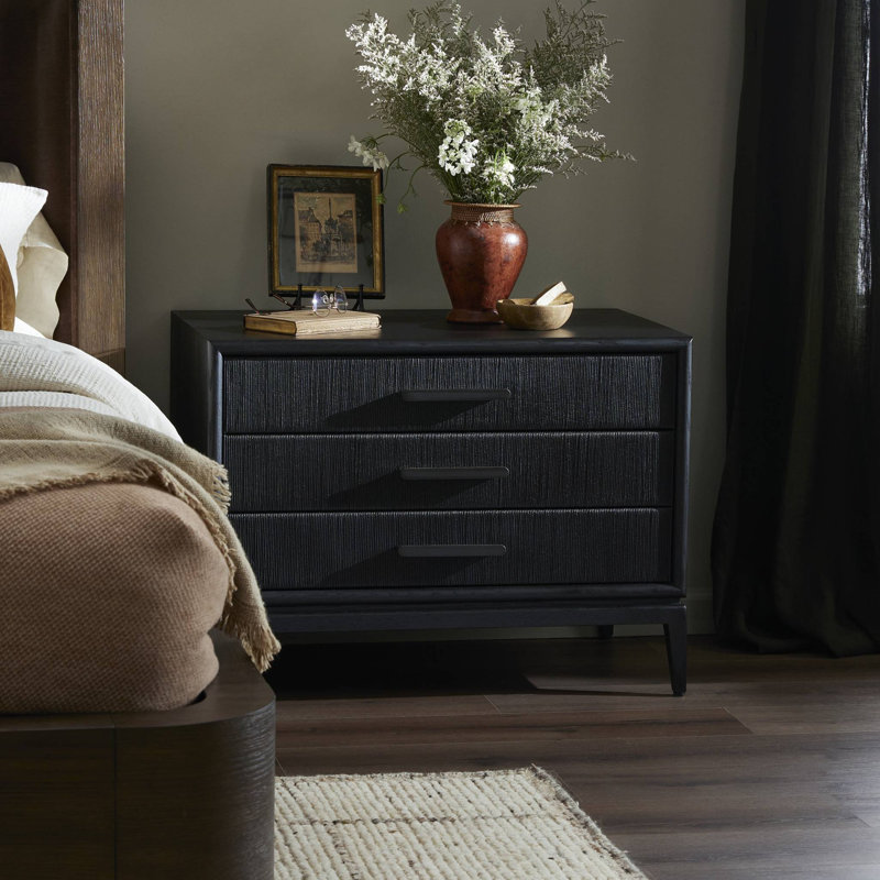 Rosenell Closed Nightstand, Black