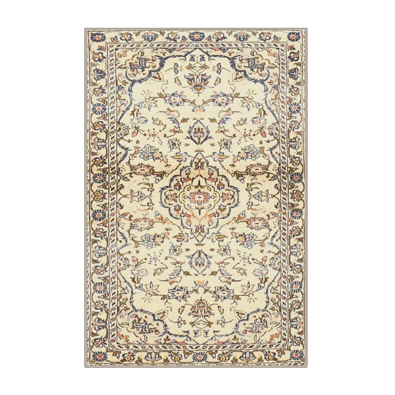 Tapis traditionnel beige / noir Gilkes, Rectangle 3 pi x 5 pi
