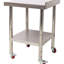 Table de travail en acier inoxydable d'une capacité de charge de 440 x 24 x 35 1/2 po avec dosseret, tablette inférieure réglable et 4 pour la cuisine de l'hôtel-388868833