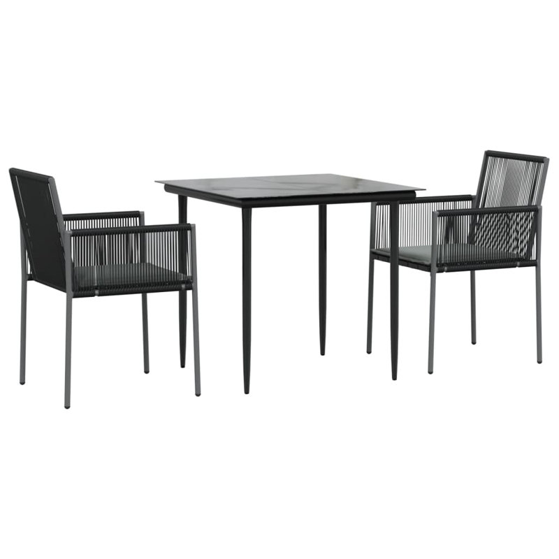 Patio Dining Set with Square Table , Cushions Included, 2