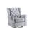 Gray Fabric Glider Chair With Swivel