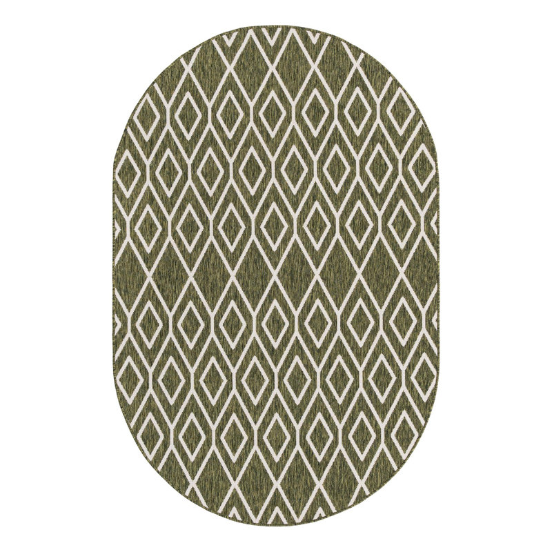 Turks and Caicos Indoor/Outdoor Rug, Oval 5'3" x 8'