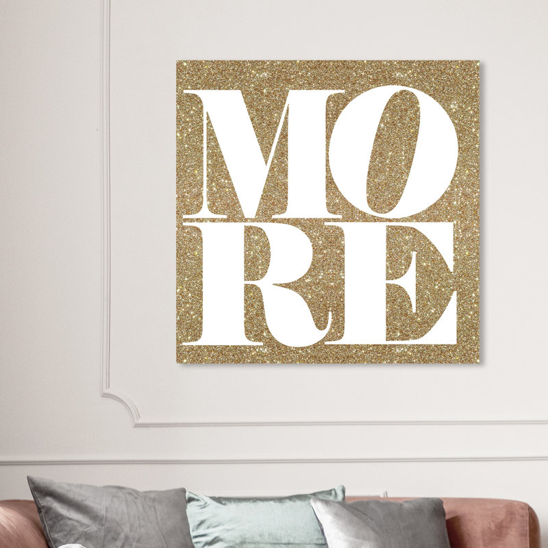 More Love Glitter - Art textuel, H 40 po x l 40 po