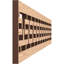 Moulure de bois de roulement 46, l 46 3/8 po x H 4 po x T 3/8 po, chêne rouge-95199097-95199098