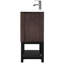 Meuble-lavabo autoportant de 36 po Honoria, 2 portes de rangement, tablettes évidées, pouces de meuble-lavabo texturé, couleur noyer, comptoir en céramique, pieds réglables-121114168-121114171
