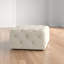 Repose-pieds rectangulaire en velours touffeté de 47 po de largeur Huskins-24177449