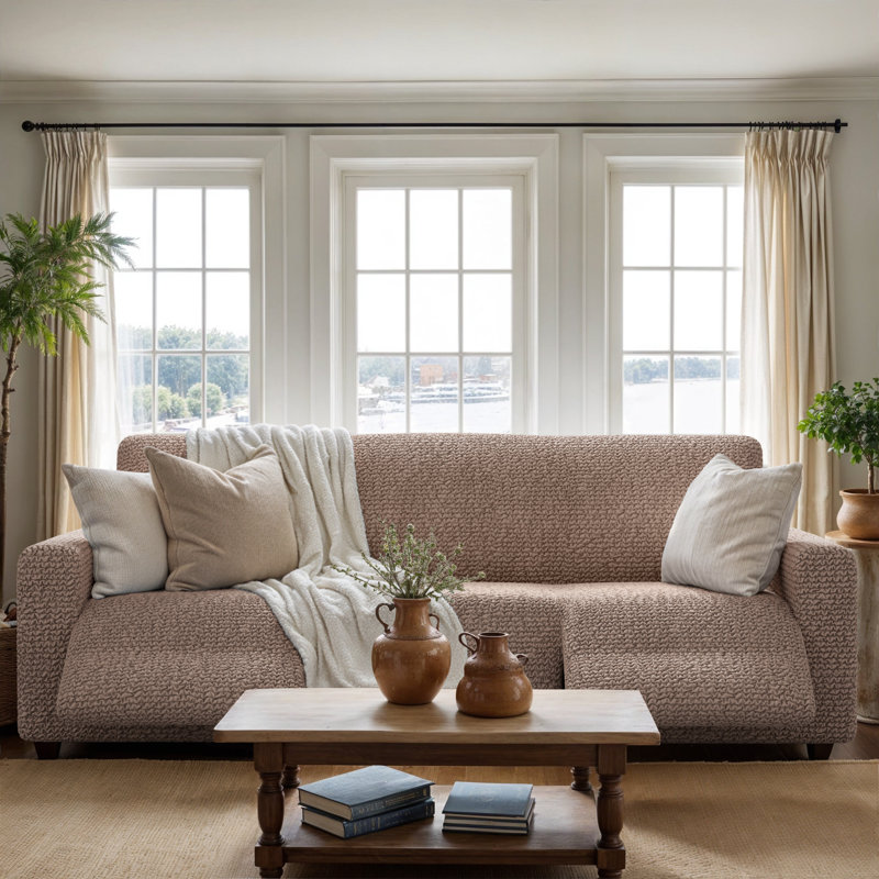 Housse extensible pour canapé inclinable - Facile à nettoyer et durable - Collection Comfort, H 35 po x l 85 po x P 40 po