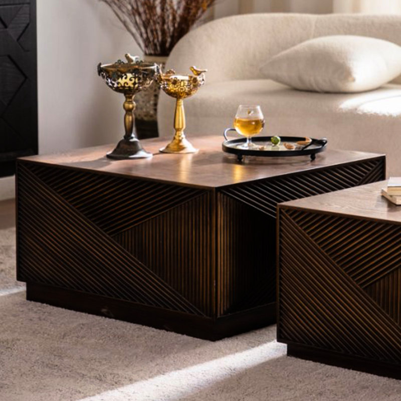 Table basse carrée - Combinaison de couleurs moderne - Moderne