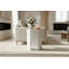 Table d'appoint hexagonale en marbre naturel blanc-1017575679