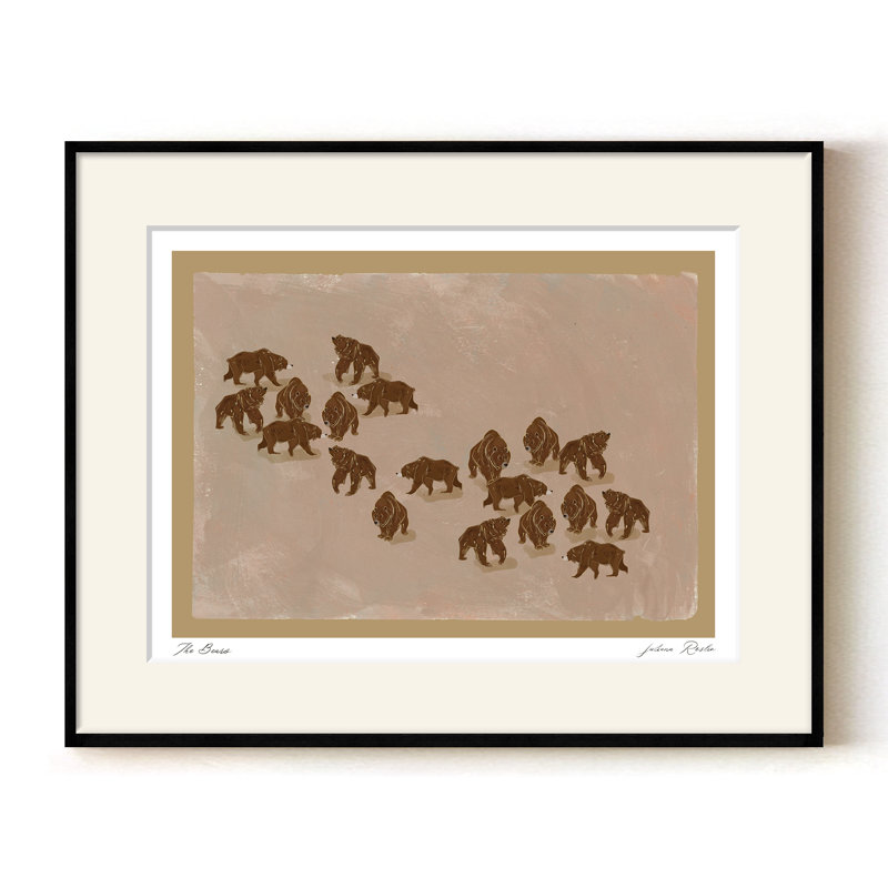 The Bears, 24" H x  32" W, Black