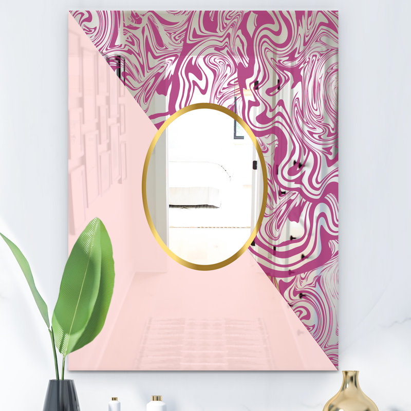 Miroir mural Marble Marble 1 Mid-Century, H 24 po x l 32 po
