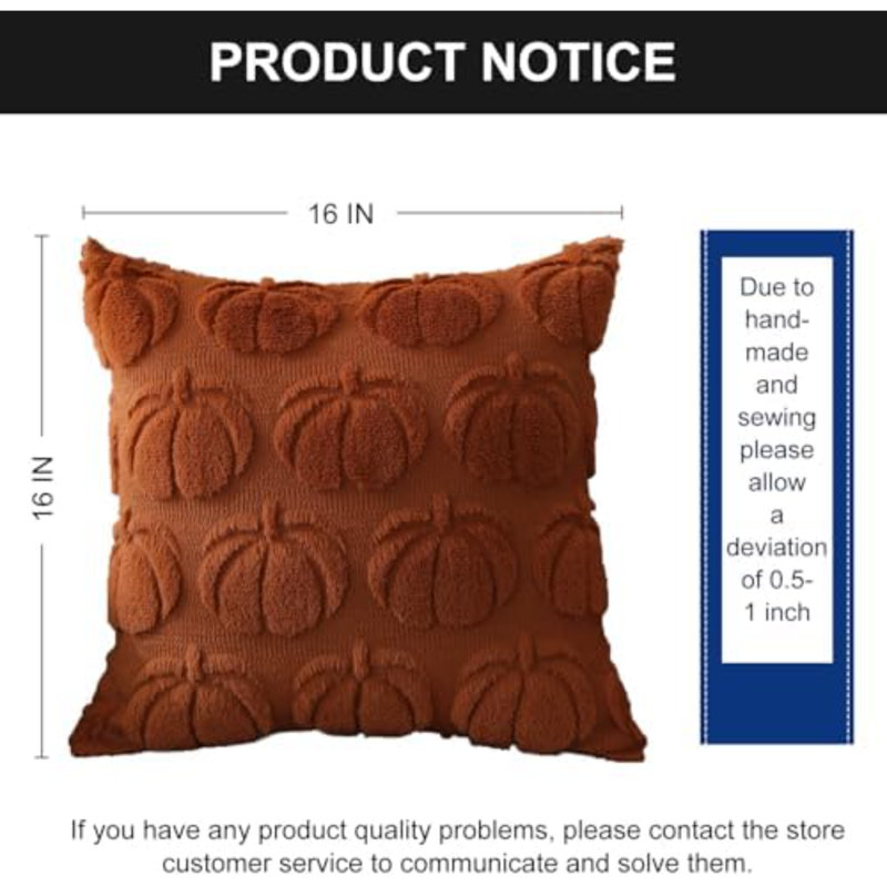 Pillow Cover, Brown, Square 16"
