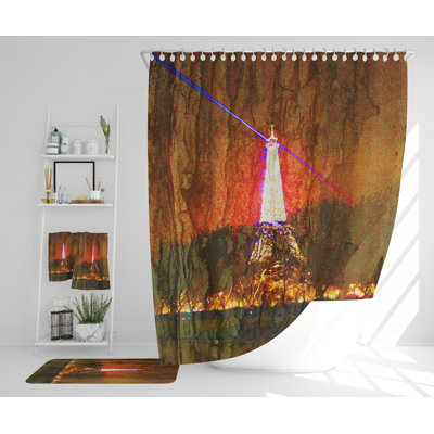 Nevie Polyester Shower Curtain Set