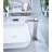 Brushed Nickel Bathroom Faucet With Waterfall Spout, & Accredited, 1.2 Gpm Flow Rate, Ceramic Cartridge, Pop Up Drain Faucet, Single Lever, Approved, Cartridge For Extended Lifespan,-121612995
