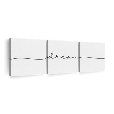 «Dreams And Ambitions Quotes Dream One Line On Canvas» par Avery S