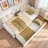 Upholstered Daybed With Adjustable Side Panels And Casters-402331076