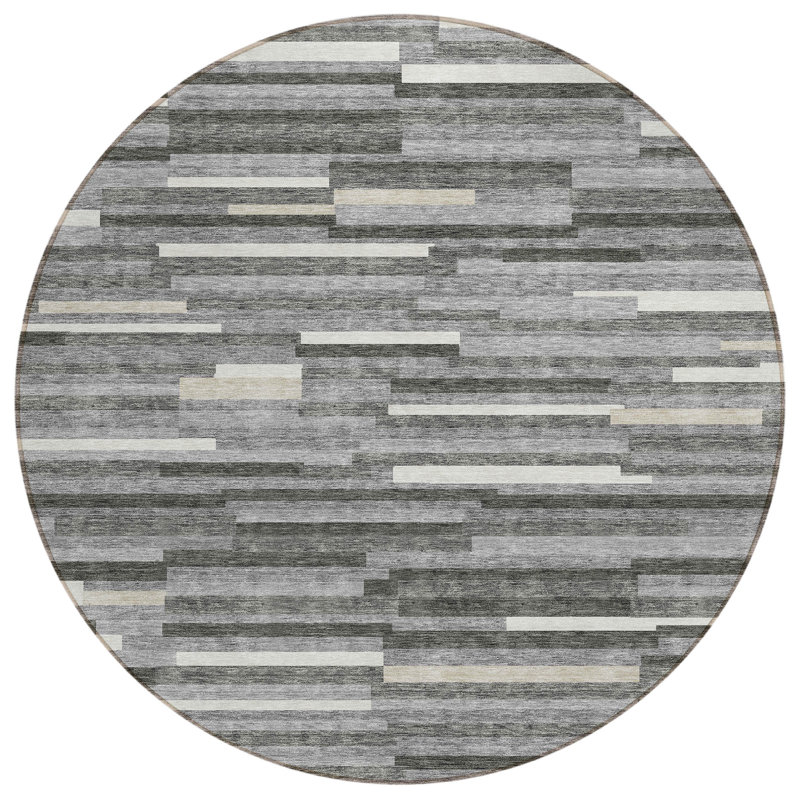 Tapis intérieur / extérieur mâle avec envers antidérapant, Round 8'